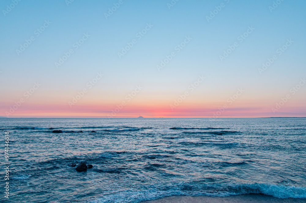 Obraz premium 綺麗な夕焼けの海