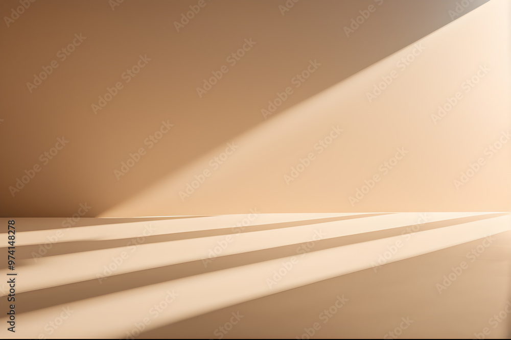 sunlight in the empty room with wooden floor and shadow on wall sunlight in the empty room with wooden floor and shadow on wall