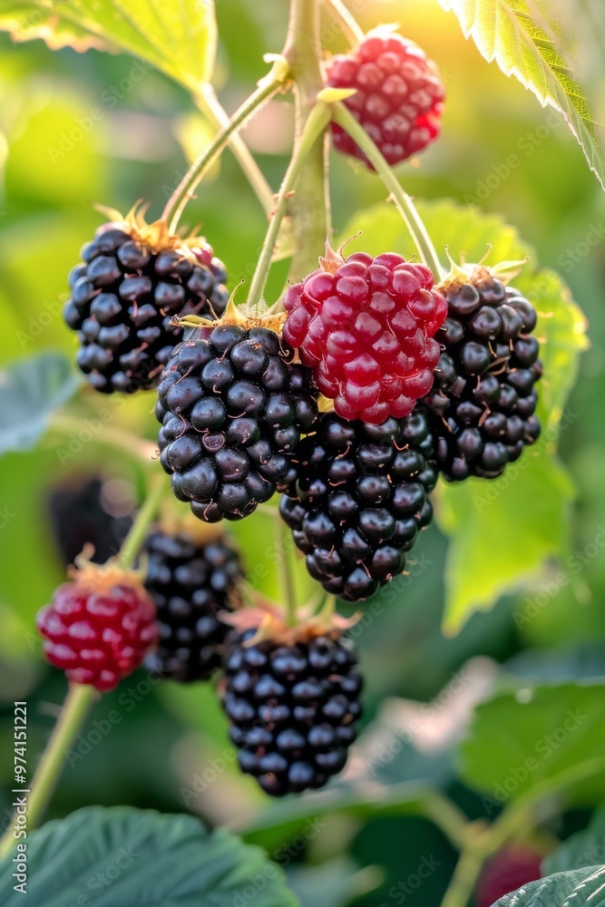 blackberries in a garden blackberries in a garden