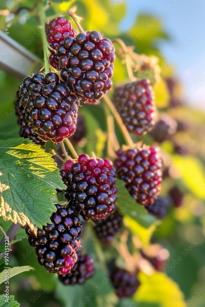 blackberries in a garden blackberries in a garden