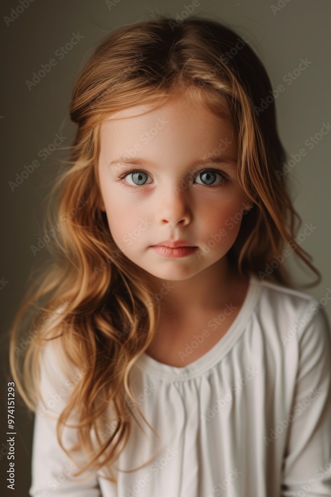 Little girl, five years old, with delicate features, cute, and chubby, supermodel Little girl, five years old, with delicate features, cute, and chubby, supermodel