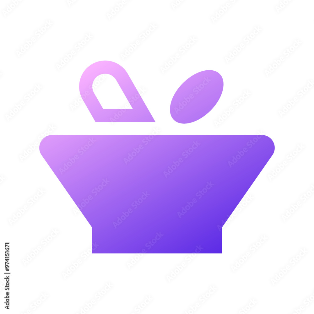 Herbal Icon Gradient Glyph Style Herbal Icon Gradient Glyph Style