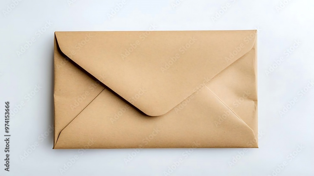 Brown Envelope Isolated on White Background Brown Envelope Isolated on White Background