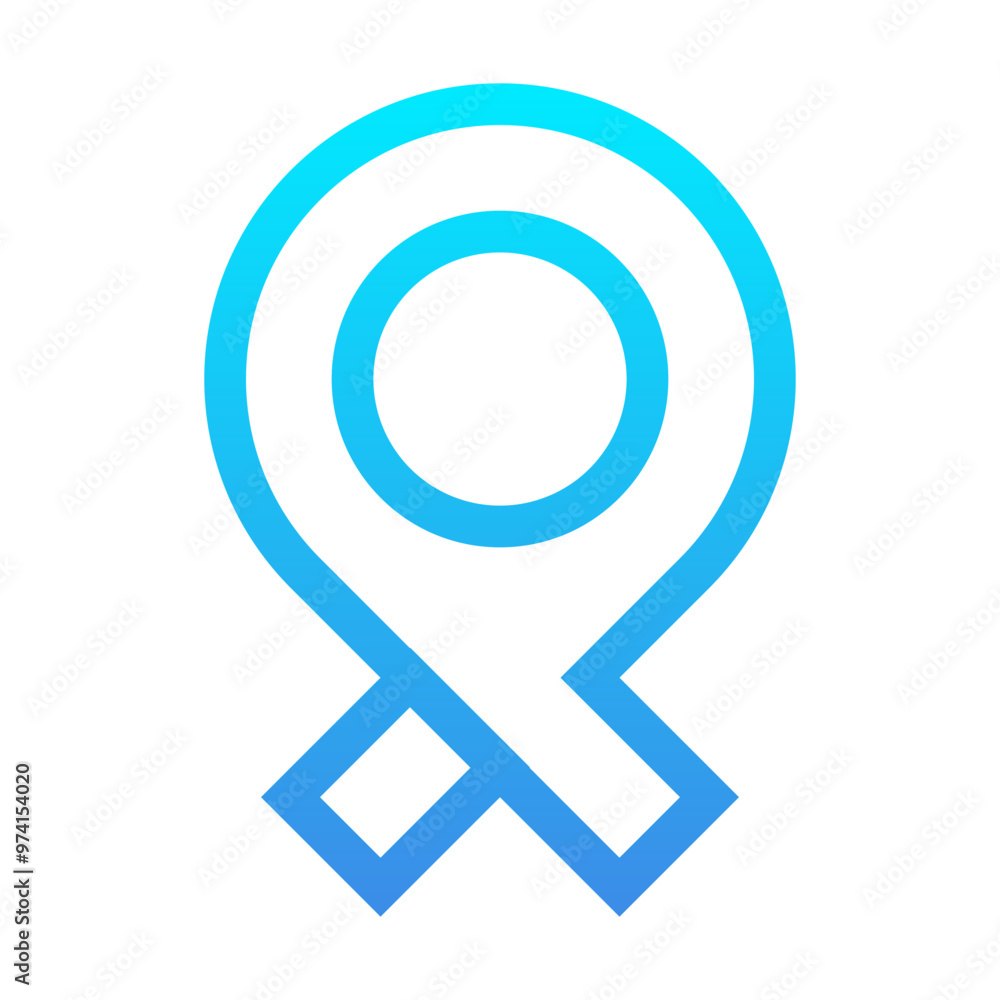 AIDS Care Icon Gradient Outline Style AIDS Care Icon Gradient Outline Style