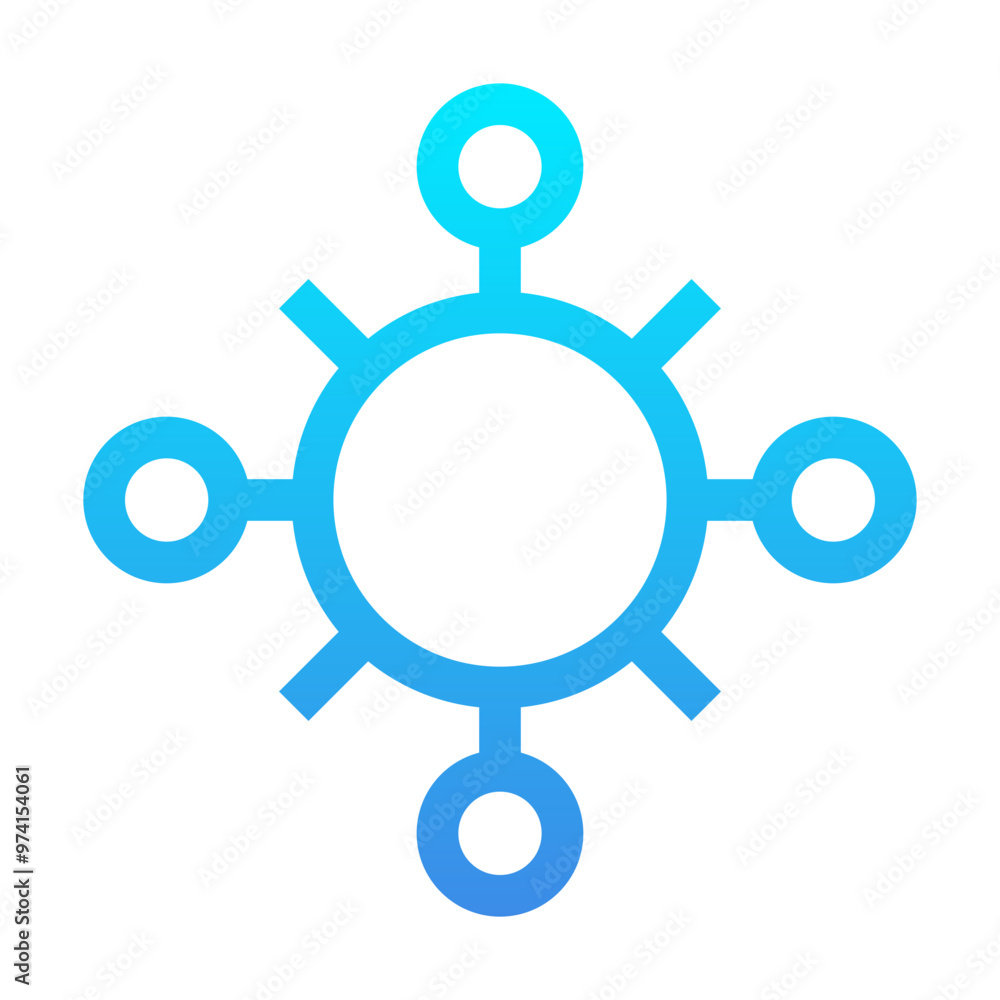 Coronavirus Icon Gradient Outline Style Coronavirus Icon Gradient Outline Style