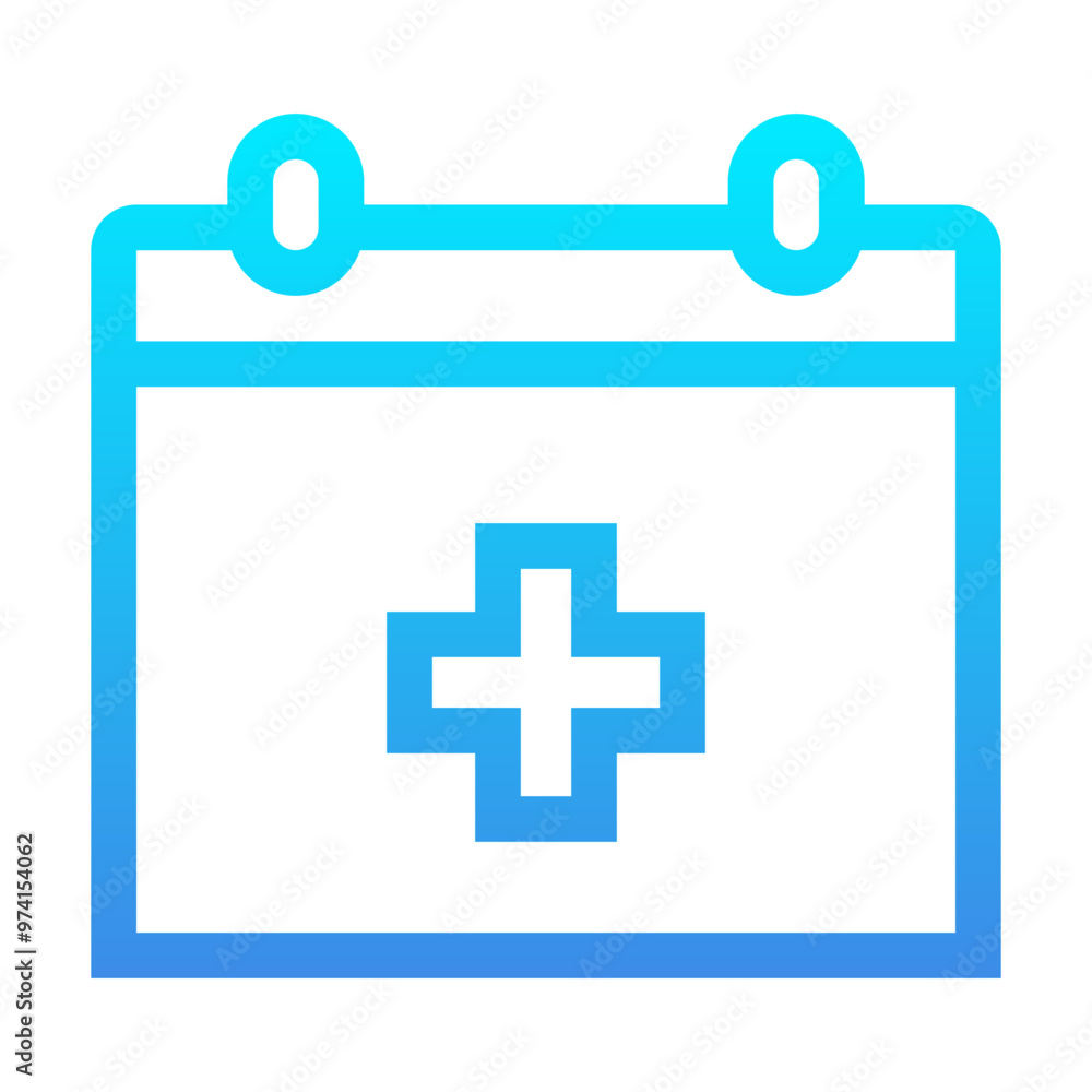 Calendar Icon Gradient Outline Style Calendar Icon Gradient Outline Style