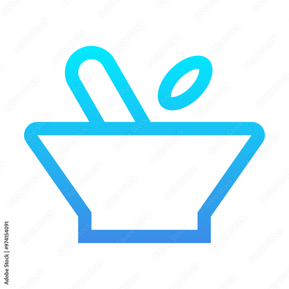 Herbal Icon Gradient Outline Style Herbal Icon Gradient Outline Style