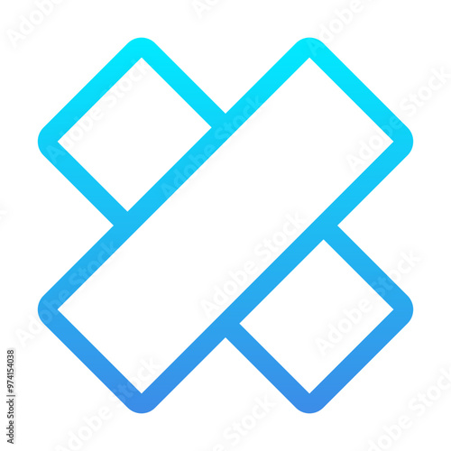 Band aid Icon Gradient Outline Style