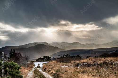 The Derryveagh Mountains in winter, County Donegal, Ireland photo