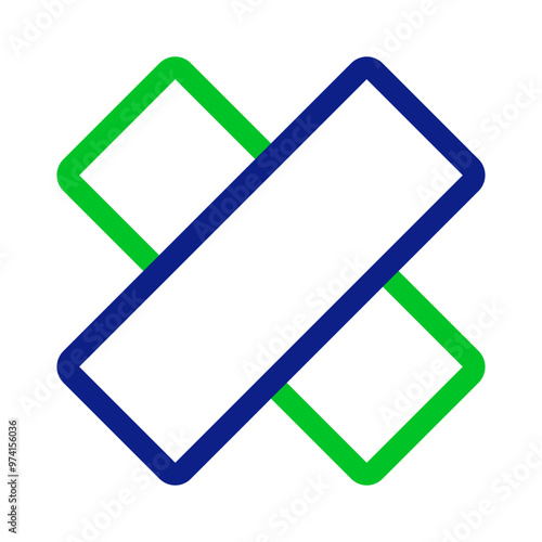 Band aid Icon Outline Two-Tone Style