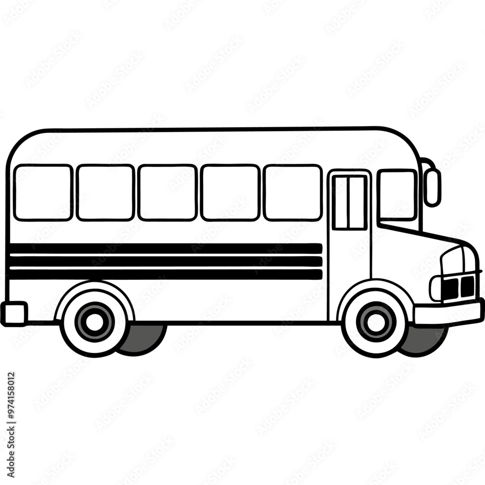 school bus outline coloring book page line art drawing school bus outline coloring book page line art drawing