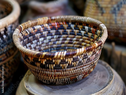 Baskets made of natural materials. Baskets made of natural materials photo