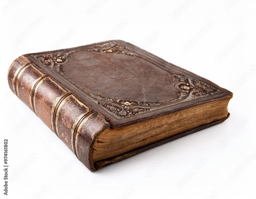 Old book isolated on white background Old book isolated on white background
