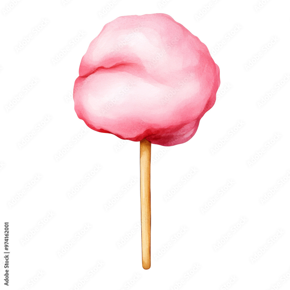 A fluffy pink cotton candy treat on a wooden stick, perfect for carnival and festive occasions. A fluffy pink cotton candy treat on a wooden stick, perfect for carnival and festive occasions.