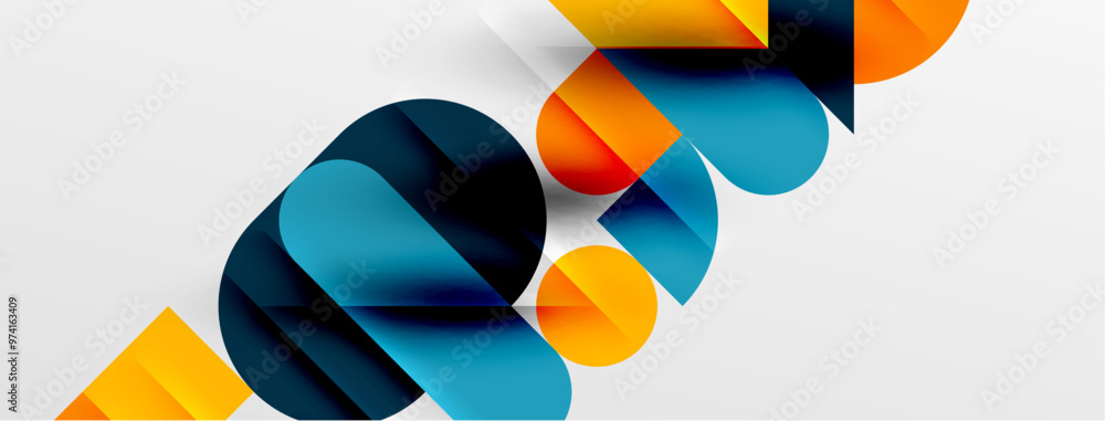 Round shapes, circles and lines minimal geometric background. Vector Illustration For Wallpaper, Banner, Background, Card, Book Illustration, landing page Round shapes, circles and lines minimal geometric background. Vector Illustration For Wallpaper, Banner, Background, Card, Book Illustration, landing page