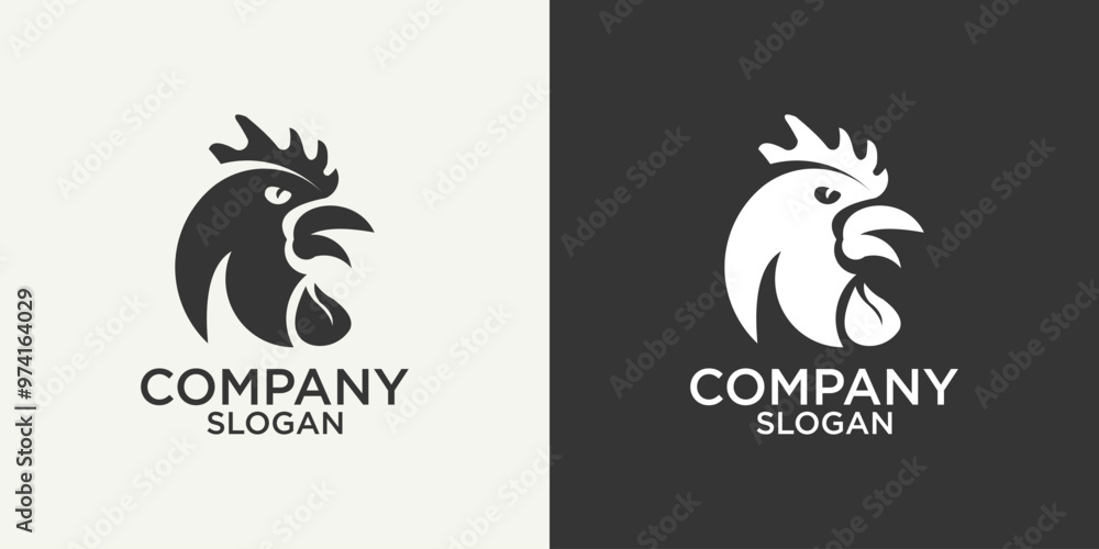 abstract chicken head logo vector design abstract chicken head logo vector design