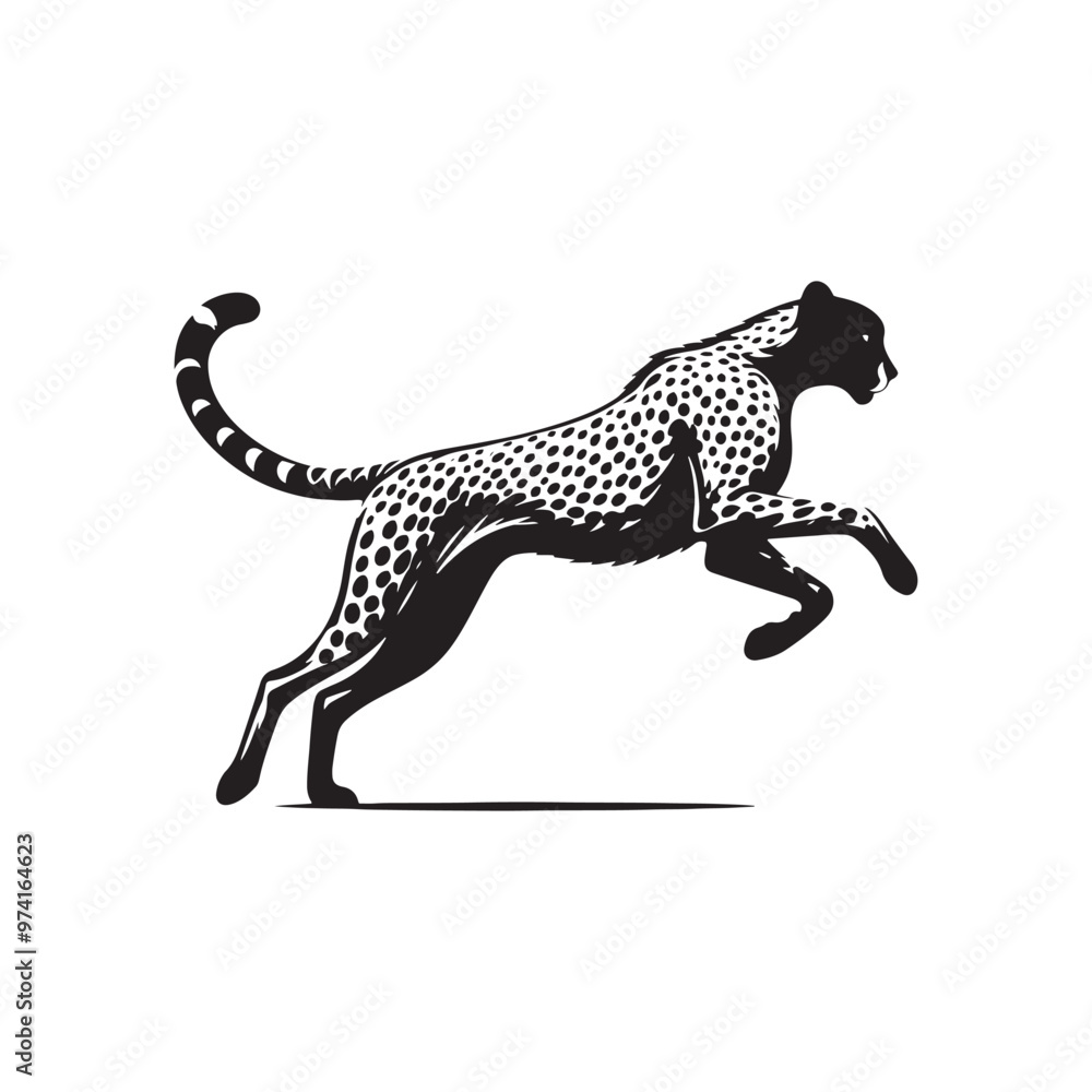 Captivating cheetah silhouette for creative media and print applications - Cheetah illustration - minimallest cheetah vector
Captivating cheetah silhouette for creative media and print applications - Cheetah illustration - minimallest cheetah vector