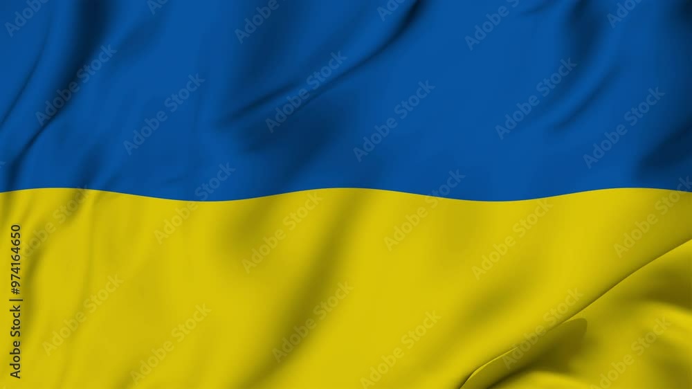 A beautiful view of the Ukraine flag video. 3d flag-waving video. Ukraine flag 4K resolution. A beautiful view of the Ukraine flag video. 3d flag-waving video. Ukraine flag 4K resolution.