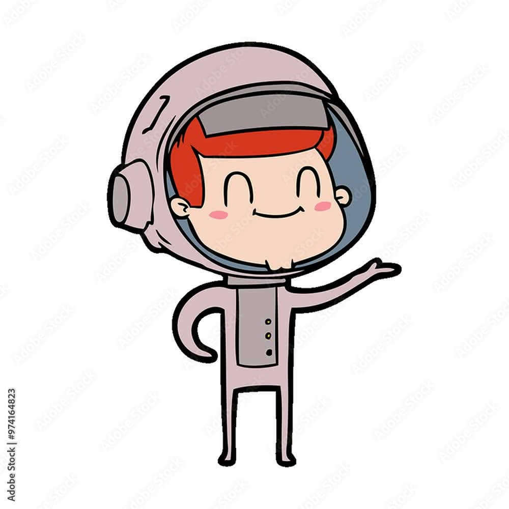 happy cartoon astronaut happy cartoon astronaut