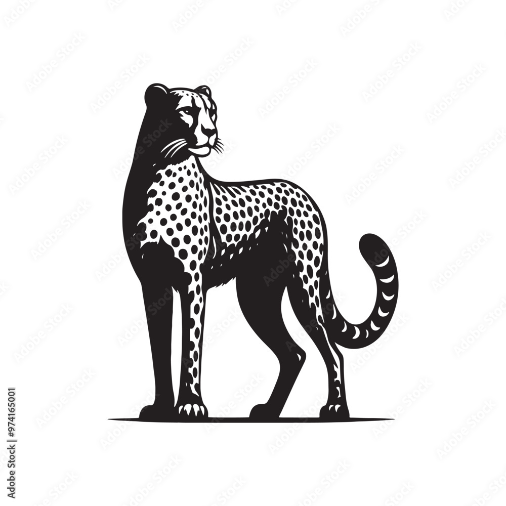 Minimalist cheetah silhouette for creative design work - Cheetah black vector
Minimalist cheetah silhouette for creative design work - Cheetah black vector