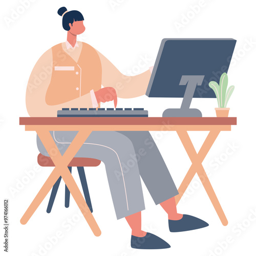 Office Employee Illustration