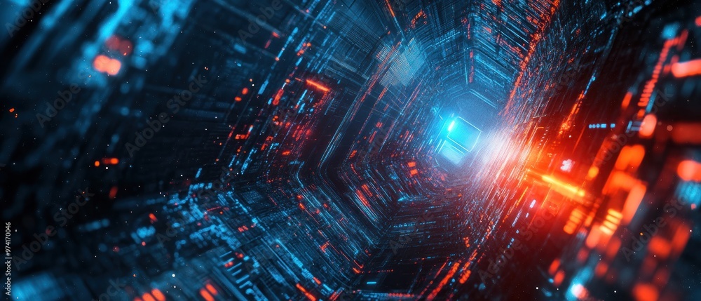 digital technology and cyber security concept for selling quantum computing hardware on plain background digital technology and cyber security concept for selling quantum computing hardware on plain background