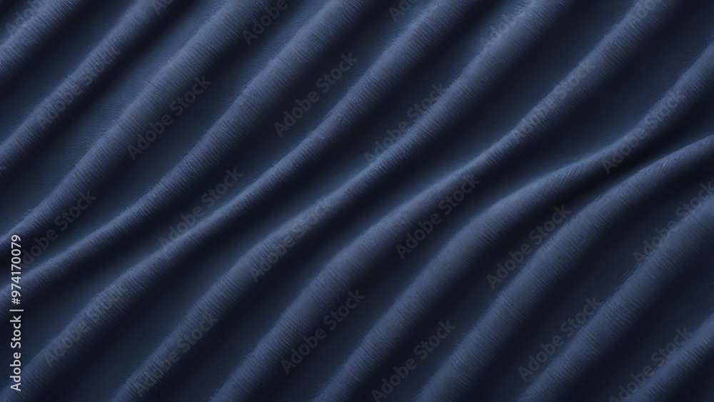 Abstract textured of the navy blue silk cloth folded on top of each other, dark blue fabric texture Abstract textured of the navy blue silk cloth folded on top of each other, dark blue fabric texture