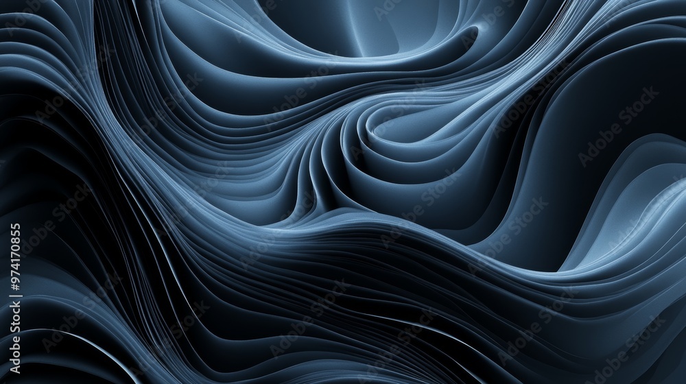 Abstract Wavy Layers A Play on Depth and Light, abstract , texture , dark , composition Abstract Wavy Layers A Play on Depth and Light, abstract , texture , dark , composition
