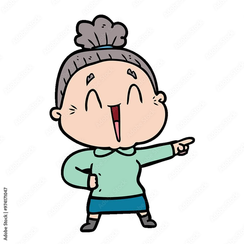 cartoon happy old lady cartoon happy old lady
