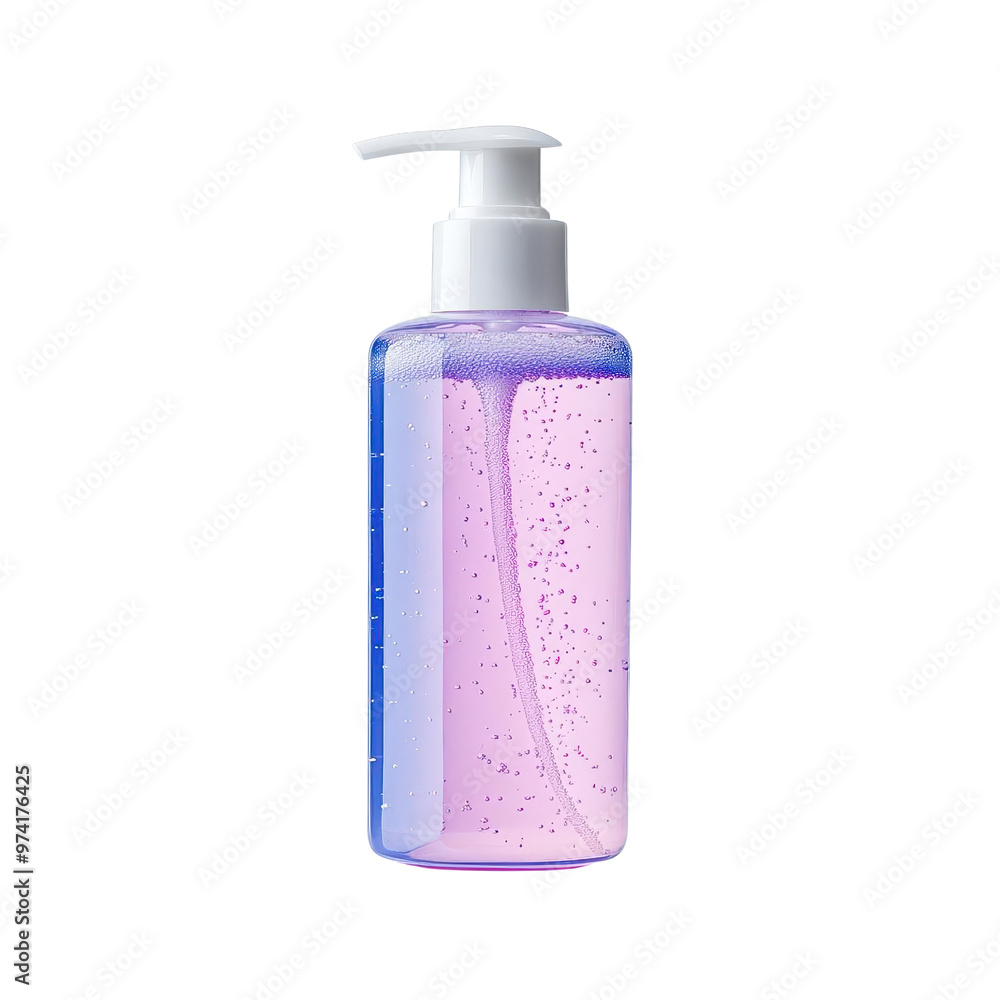 A vibrant pink liquid soap in a clear pump bottle, perfect for personal care and bathroom settings. A vibrant pink liquid soap in a clear pump bottle, perfect for personal care and bathroom settings.