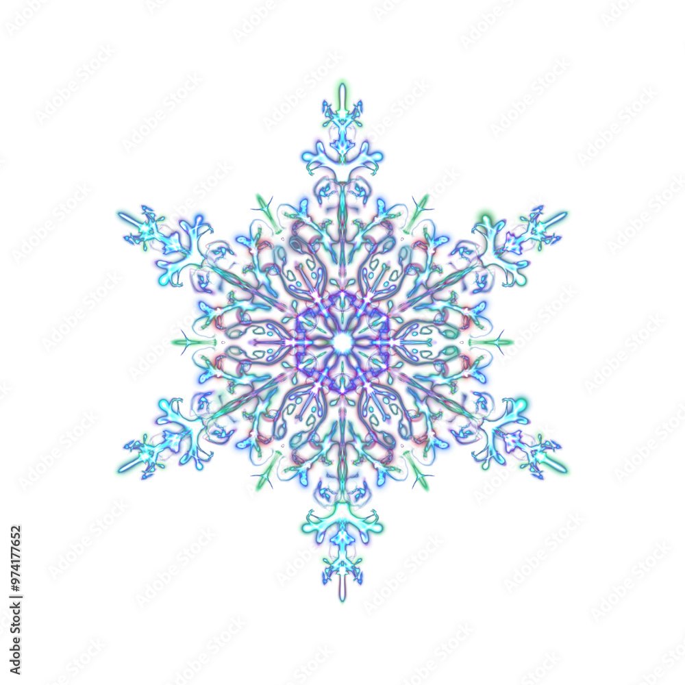 Glowing transparent snowflake, isolated. Neon light. Shining futuristic digital art. Png Glowing transparent snowflake, isolated. Neon light. Shining futuristic digital art. Png