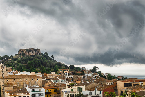 the beautiful town of Begur, a gem of the Costa Brava, Calalonia, Girona, Spain photo