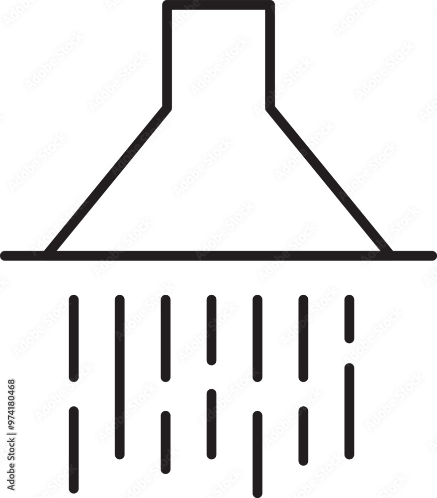 Shower Minimalistic Sign for Design, Apps, Interface, Infographics Shower Minimalistic Sign for Design, Apps, Interface, Infographics