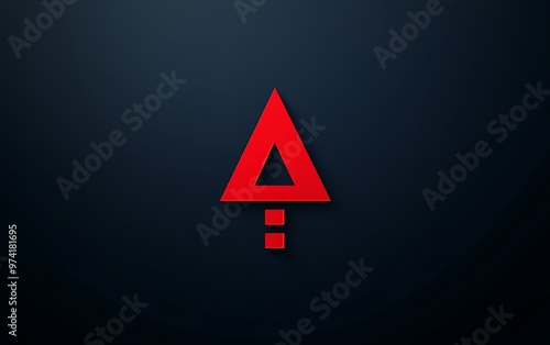 Free Download Dynamic Minimalist Danger Logo with Triangular Shape and Exclamation Mark - GFXLoad