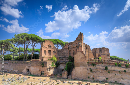 Tribune of the Palatine Stadium in Rome, Italy.