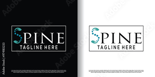 Chiropractic logo design vector with creative abstract concept