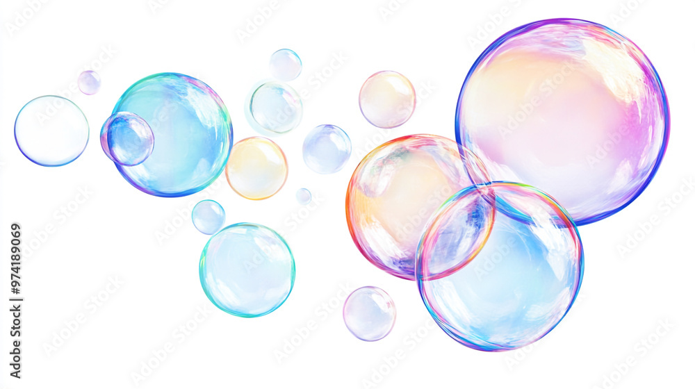 group of bubble on white background, Many beautiful soap bubbles on white background. group of bubble on white background, Many beautiful soap bubbles on white background.