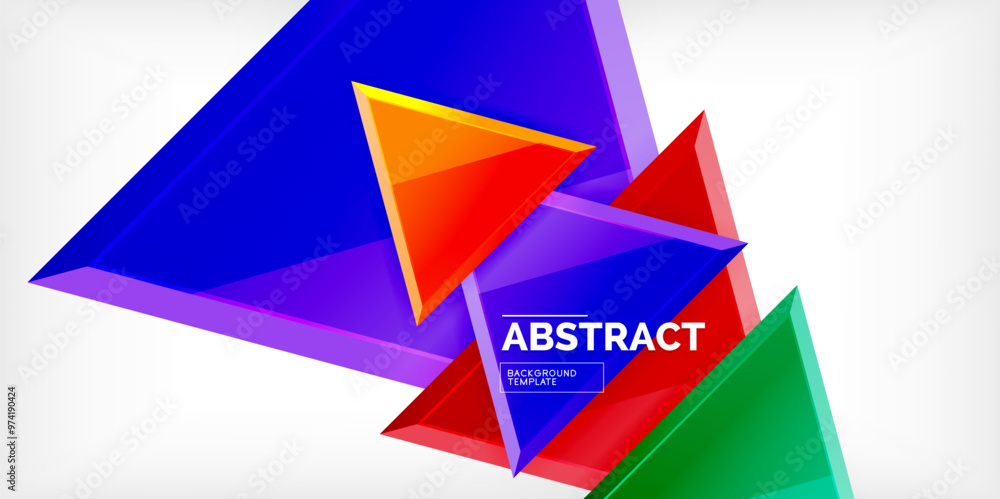 Triangle glass shapes geometric abstract background. Vector Illustration For Wallpaper, Banner, Background, Card, Book Illustration, landing page