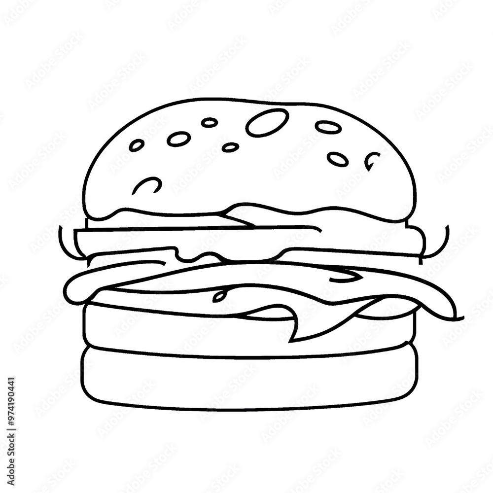 hamburger on a white background hamburger on a white background