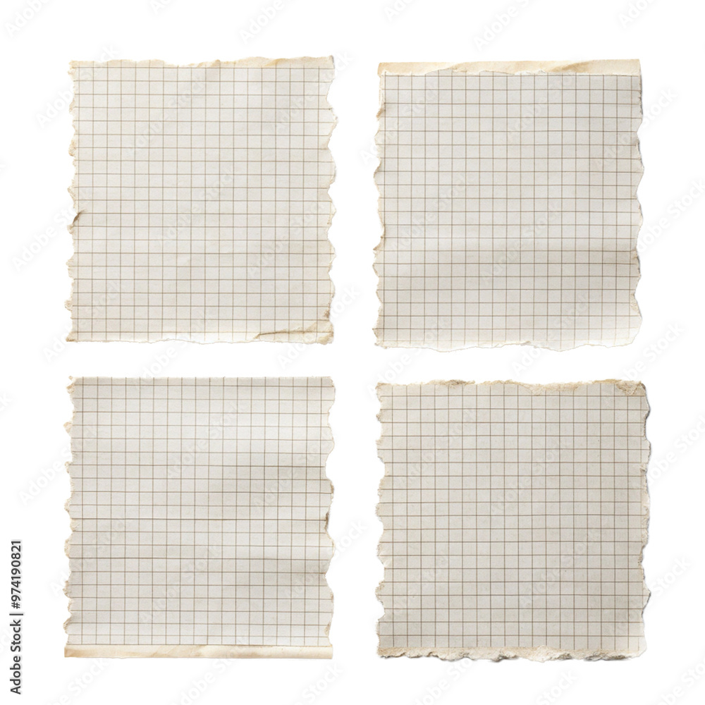 notebook torn paper pieces sheets on transparent background notebook torn paper pieces sheets on transparent background