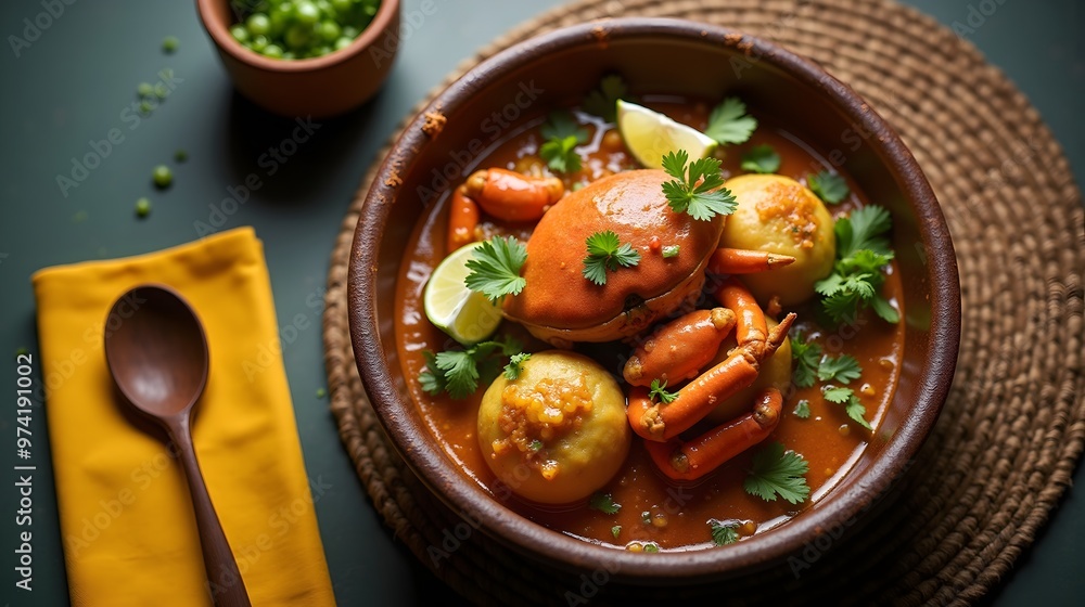 Spicy Trinidadian Curried Crab Dish Spicy Trinidadian Curried Crab Dish