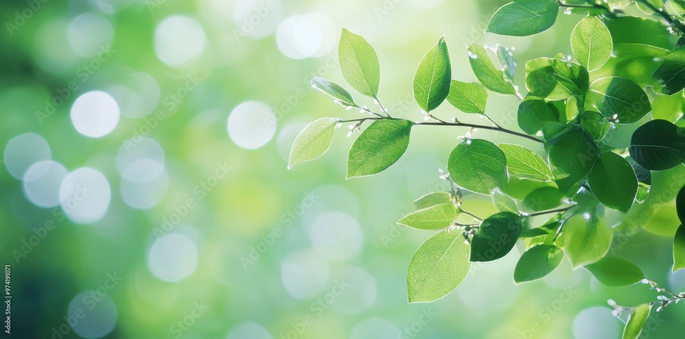 A soft-focus nature background with bokeh effects creates a serene and blurred backdrop A soft-focus nature background with bokeh effects creates a serene and blurred backdrop