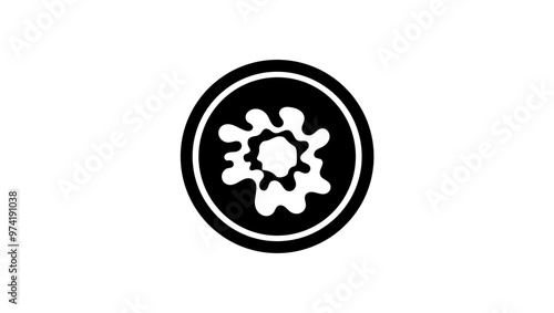 High Cholesterol, black isolated silhouette