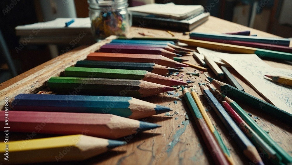 pencils in a box