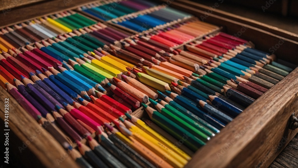 pencils in a box