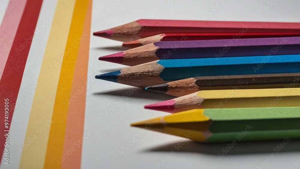 pencils on a wooden table