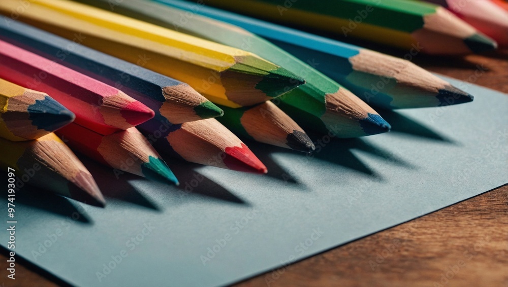 pencils on a white background