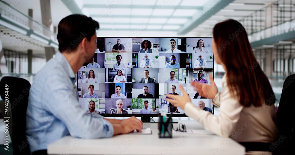 Online Video Conference Meeting On Computer Online Video Conference Meeting On Computer