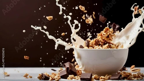 pouring milk into a glass