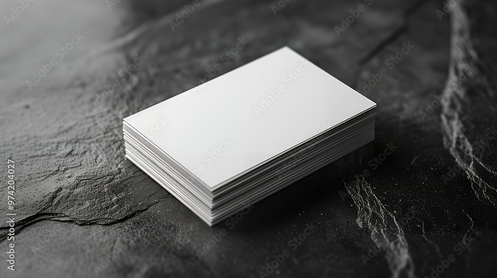 Fototapeta premium Professional Realistic Business Card Mockup with Blank Identity Design for Branding, Corporate Stationery, and High-Impact Marketing Presentation on Clean Background